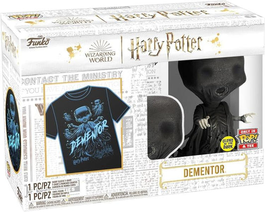 Funko Pop!+Tees Harry Potter Statuetta Dementor (Glows In The Dark) - T-Shirt M