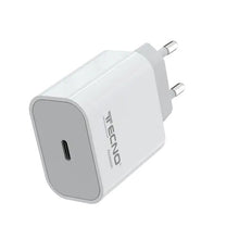 Tecno Alimentatore Carica Rapida Type C 20W 3A Bianco Tc-882 Caricabatterie