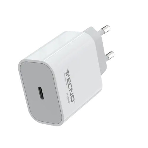 Tecno Alimentatore Carica Rapida Type C 20W 3A Bianco Tc-882 Caricabatterie