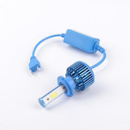 COPPIA LAMPADE LED FARI RICAMBIO AUTO H4 LED 3800 LUMEN 6000K 12V 36W VENTOLA