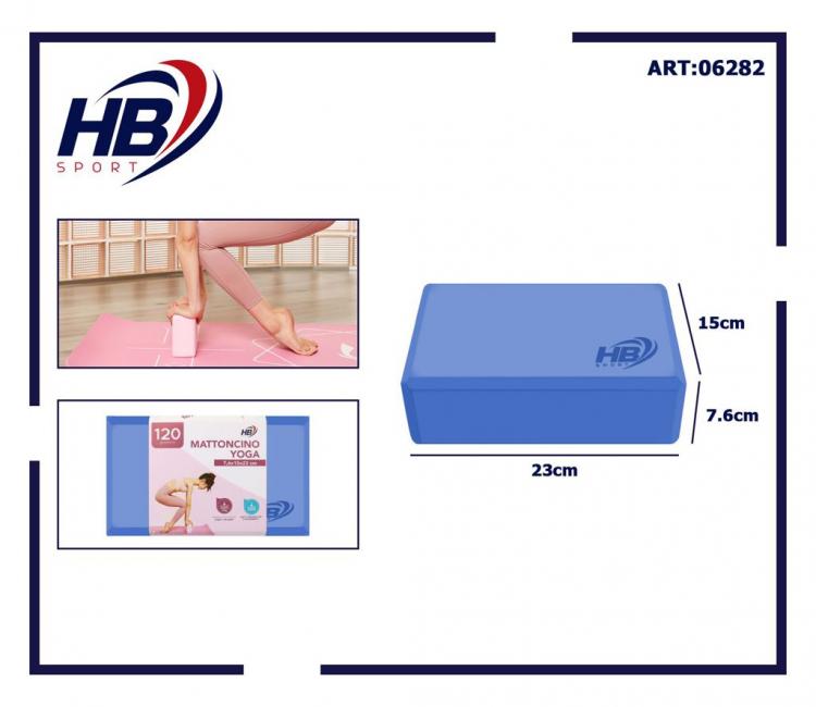 Mattoncino Yoga Schiuma Blocchi Per Esercizio Fitness Pilates Mattonella | Blu