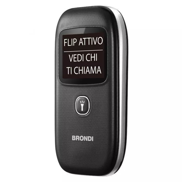BRONDI CELLULARE WINDOW+ 4.5 A COLORI/FLIP DUAL SIM APERTURA A CONCHIGLIA - NERO