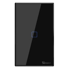 Sonoff Interruttore Smart Wifi 1 Canale Alexa Google In Vetro Scatola 503 Nero