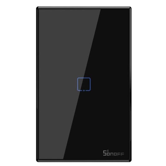 Sonoff Interruttore Smart Wifi 1 Canale Alexa Google In Vetro Scatola 503 Nero