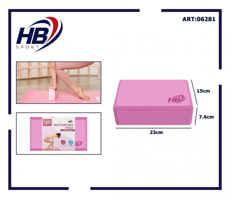 Mattoncino Yoga Schiuma Blocchi Per Esercizio Fitness Pilates Mattonella | Rosa