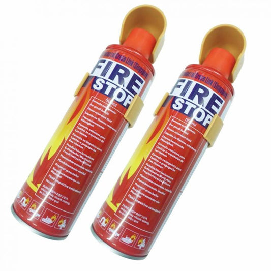 2 X MINI ESTINTORE PORTATILE 500ML AUTO BARCA CAMPER CASA UFFICIO SPEGNIFUOCO