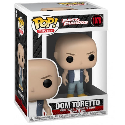 Funko Pop ! Movies - Fast & Furious (1078) Dom Toretto Vinyl Figure 9Cm Statua