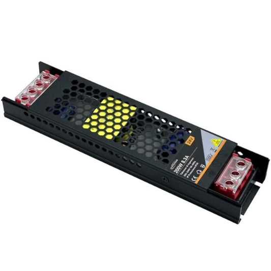 ALIMENTATORE SLIM STABILIZZATO 24V 200W SWITCH TRASFORMATORE 8.3MHA TELECAMERE
