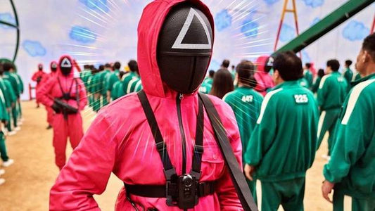 Squid Game Maschera Per Hallooween Serie Tv Cina Netflix Triangolo Cosplay Nera