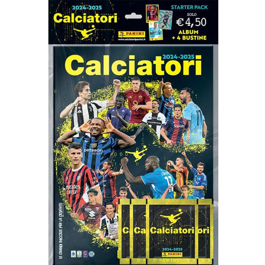 Calciatori Panini 2024-2025 Starter Pack Album + 4 Bustine Calcio Serie A