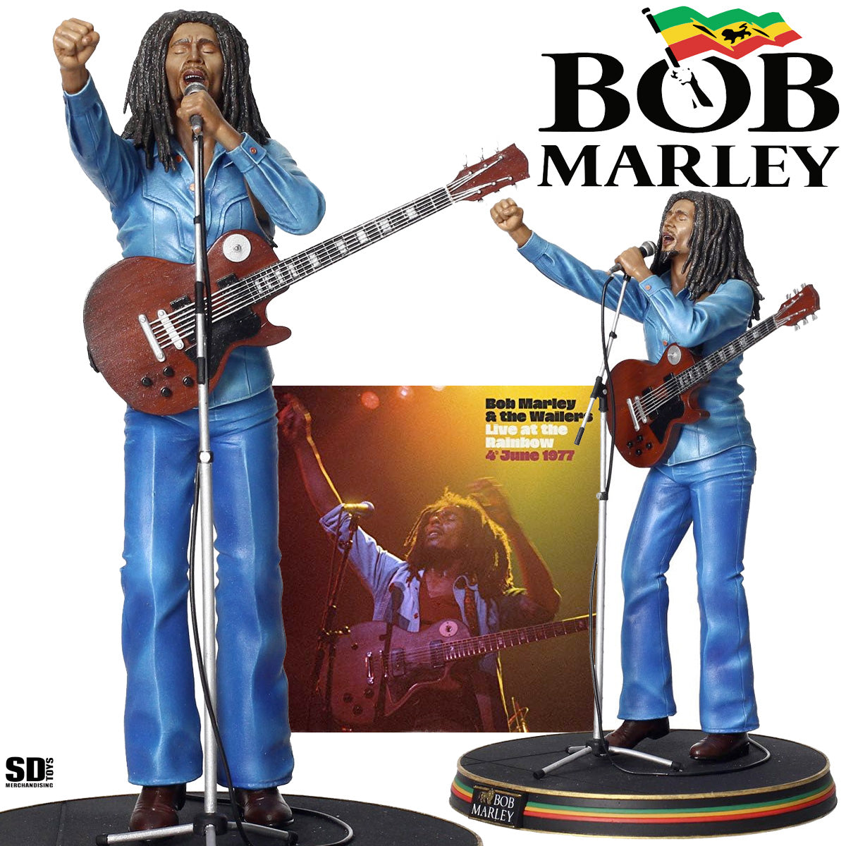 Sd Toys - Bob Marley Live in Concert Rainbow'77 Statua Figure Reggae 23 cm
