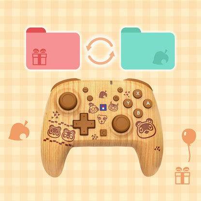 HORI - Wireless HORIPAD Turbo - Animal Crossing (Noce)  Controller da Gaming Senza Fili per Nintendo Switch 2 Funziona anche con Nintendo Switch/Oled/Lite (Copia)