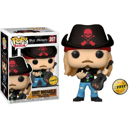 Funko Pop ! Rocks : Brett Michaels (207)Chase With Guitar  Vinyl Figure