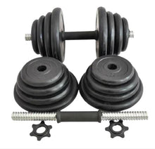 Set 2 Manubri Coppia Pesi Regolabili Componibili 2X10-20Kg Palestra Bodybuilding