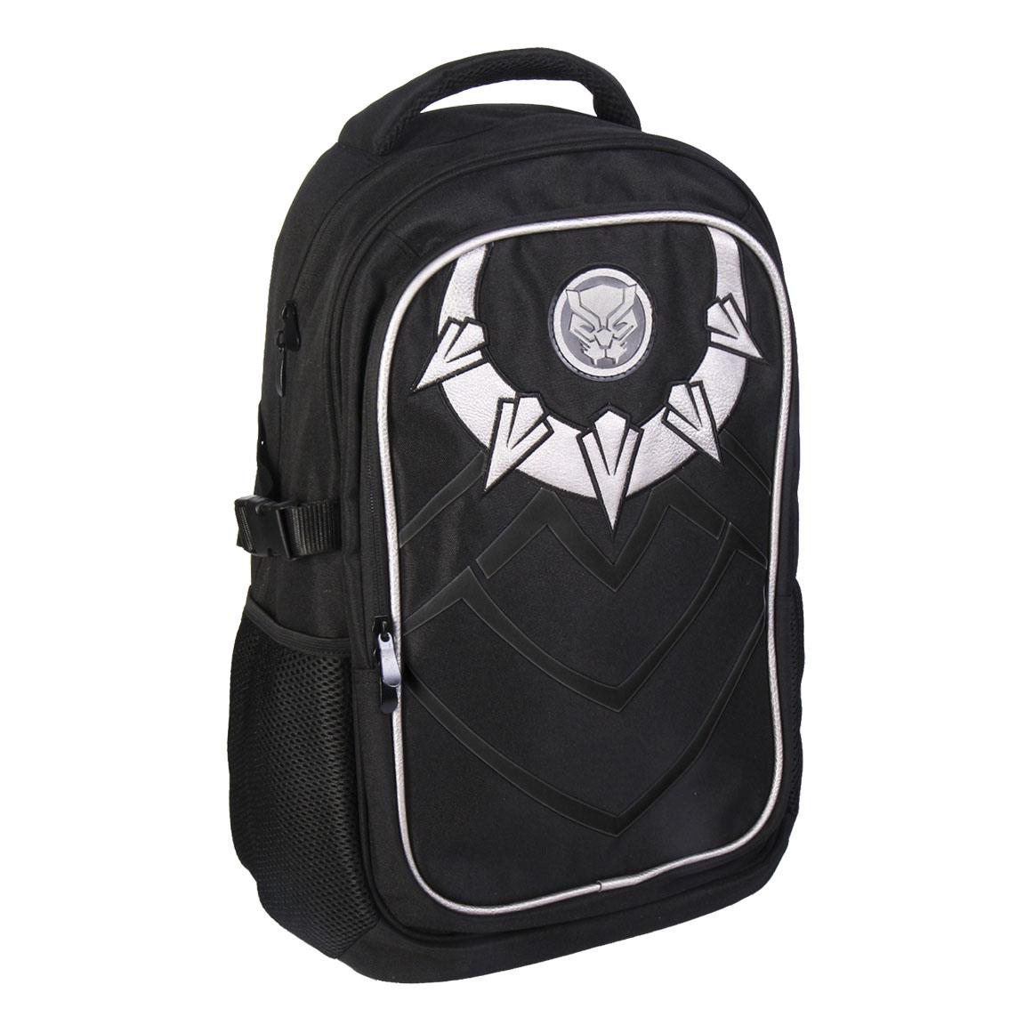 Zaino Marvel Avengers (Black Panther) Zainetto per Laptop Computer e Organizer interno con rete laterale Manici imbottiti ed ergonomici - Licenza ufficiale - da Ufficio, Viaggio Scuola - Uomo Adulti e Ragazzi