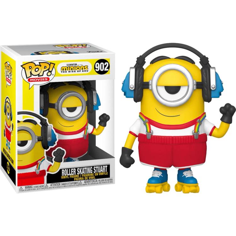 Funko Pop ! Movies Minions 2 (902) Skating Stuart Vinyl Figure 9Cm Rollerskate