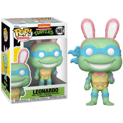 Funko Pop ! Television - Turtles (1667) Leonardo (Easter) Figure 9Cm Pasqua