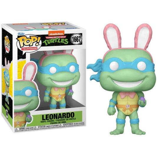 Funko Pop ! Television - Turtles (1667) Leonardo (Easter) Figure 9Cm Pasqua