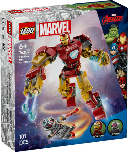 Lego Marvel Avenger 76307 Iron Man Mech Vs Ultron 6+ Costruzione 101Pz