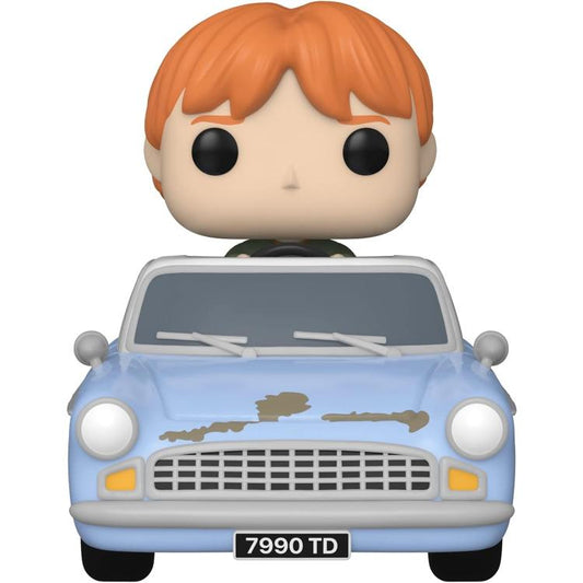 Funko Pop ! Rides Harry Potter (112) Ron Weasley In Flying Car Vinyl Figure 9Cm