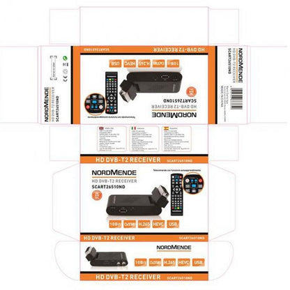 DECODER MINI STICK DIGITALE TERRESTRE SCART DVB-T2 USB HDMI SCART FULL HD H265