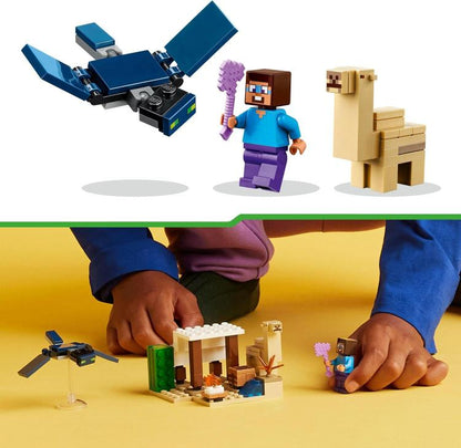 Lego - Minecraft 21251 Set (Spedizione Di Steve Nel Deserto) + 1 Figure 75Pz 6+