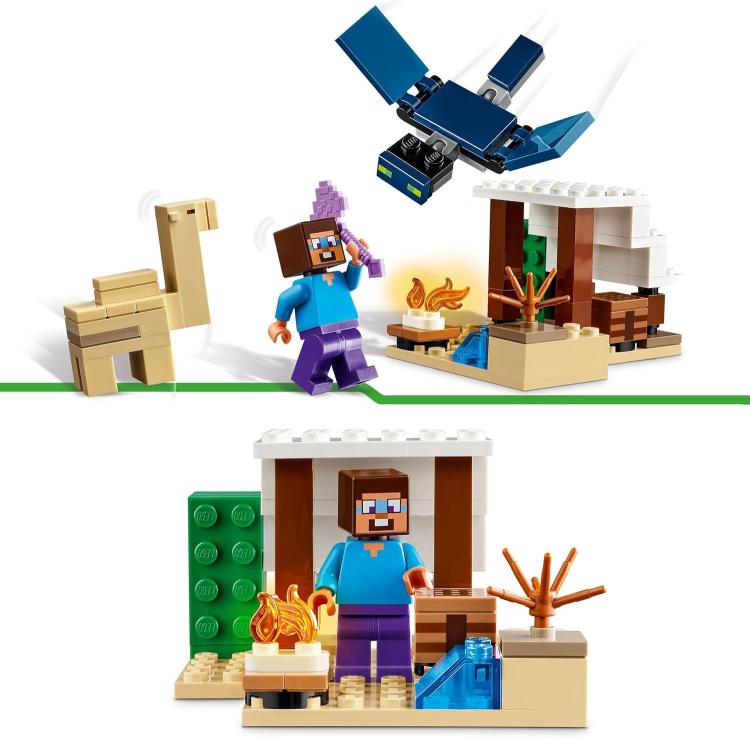 Lego - Minecraft 21251 Set (Spedizione Di Steve Nel Deserto) + 1 Figure 75Pz 6+
