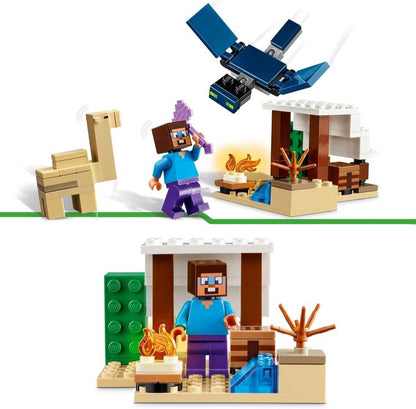 Lego - Minecraft 21251 Set (Spedizione Di Steve Nel Deserto) + 1 Figure 75Pz 6+