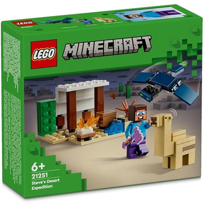 Lego - Minecraft 21251 Set (Spedizione Di Steve Nel Deserto) + 1 Figure 75Pz 6+