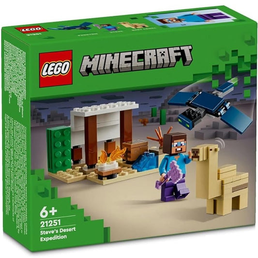 Lego - Minecraft 21251 Set (Spedizione Di Steve Nel Deserto) + 1 Figure 75Pz 6+