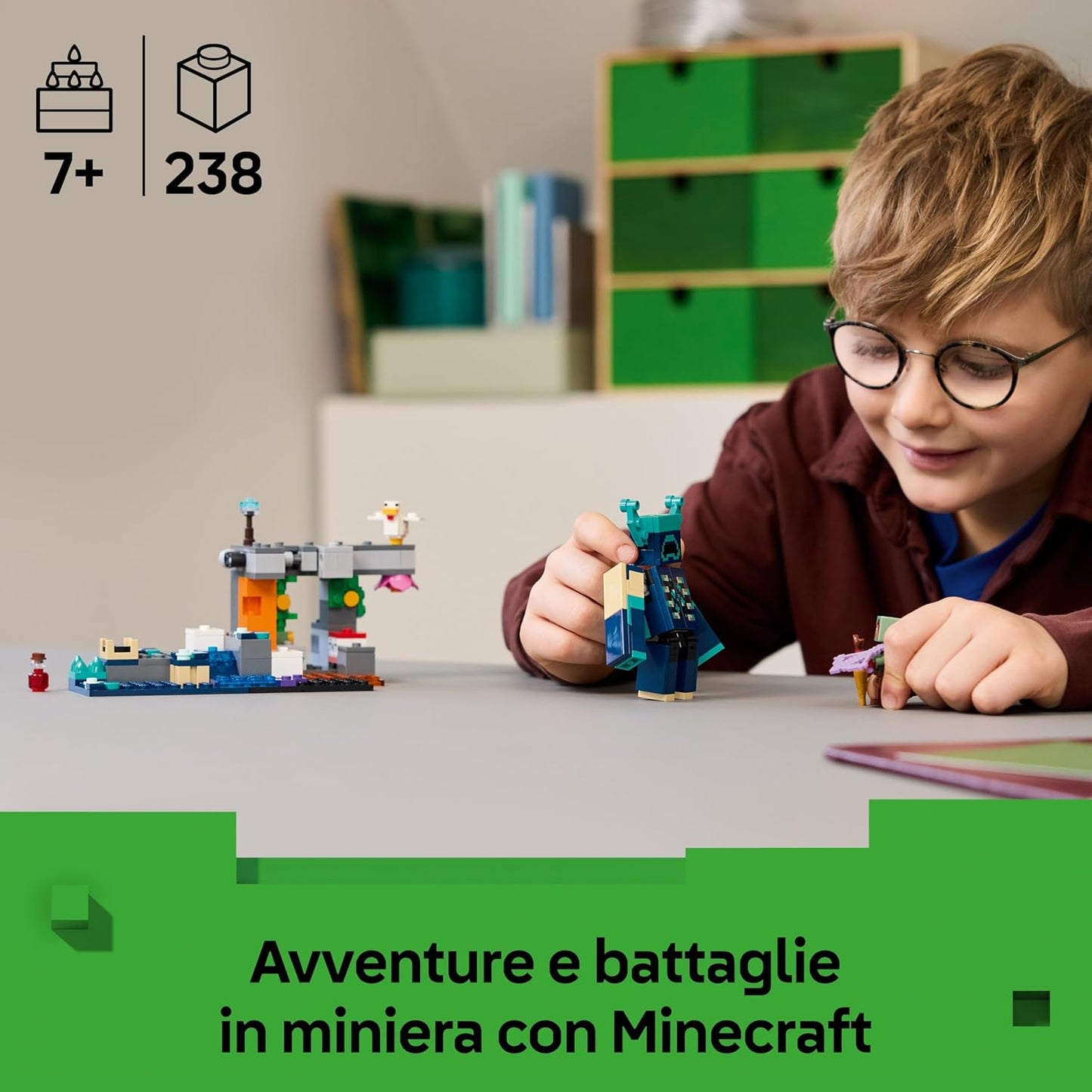 Lego - Minecraft 21274 L'Incontro con il Sorvegliante - 7+ Costruzione 238 Pz