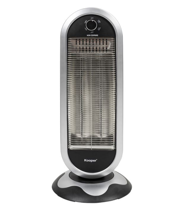 Stufa Elettrica Oscillante Carbonio 900W Basso Consumo Maniglia Stufetta Alogena