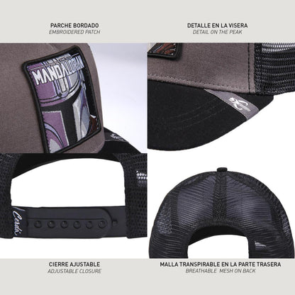 Cerdà - Disney - Star Wars (The Mandalorian) Ufficiale - Berretto Strapback Cappello Trucker con Visiera Curva Stile Baseball Cap