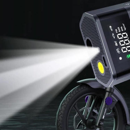 Mini Compressore Ad Aria Portatile Gonfiatore Ricaricabile Display Led Moto Auto