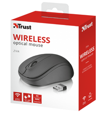 Trust Ziva Wireless Optical Mouse 3 Pulsanti Ambidestro Ottico 1000 Dpi Nero Pc