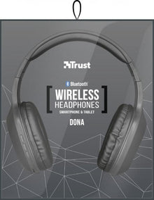 Trust Cuffia Wireless Bluetooth Mp3 Micro Sd Auricolare Cuffie Microfono Dj Pc