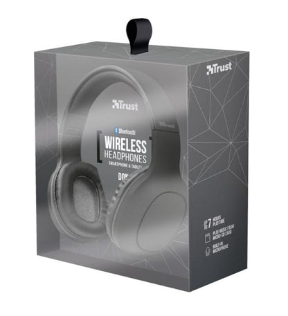 Trust Cuffia Wireless Bluetooth Mp3 Micro Sd Auricolare Cuffie Microfono Dj Pc
