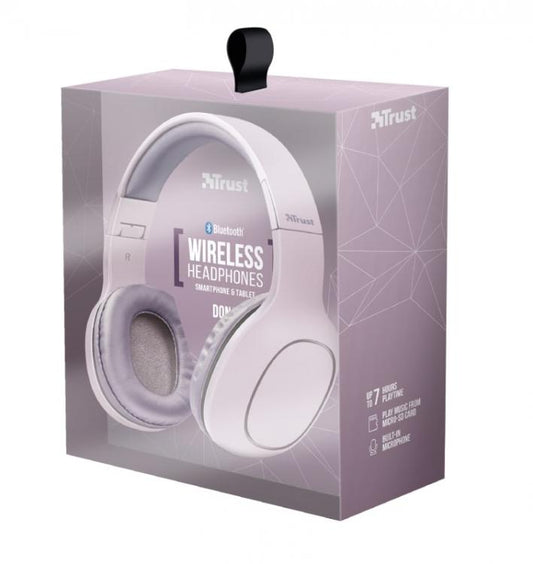 Trust Urban Dona Cuffie Wireless Bluetooth Lettore Mp3 Sd Microfono Smartphone