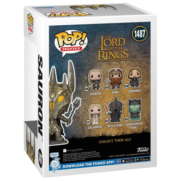 Funko Pop ! Movies Lord Of The Rings - (1487) Sauron Gitd Signore Degli Anelli