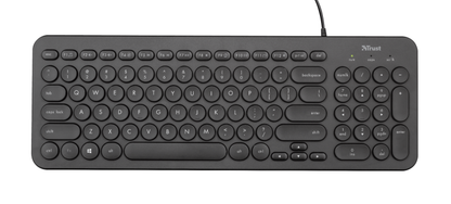Tastiera Usb 2.0 Trust Muto Silent Mini Usb Qwerty Nero Pc Computer Keyboard