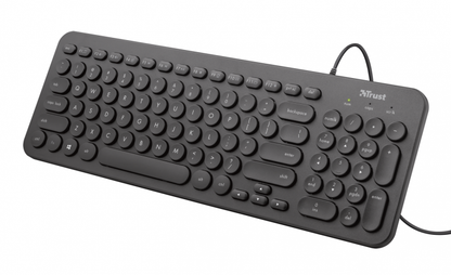 Tastiera Usb 2.0 Trust Muto Silent Mini Usb Qwerty Nero Pc Computer Keyboard