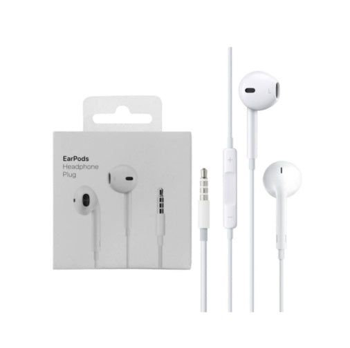 APPLE AURICOLARI EARPODS CON CONNETTORE 3.5MM AUX IPHONE ANDROID IPAD SPOTIFY PC