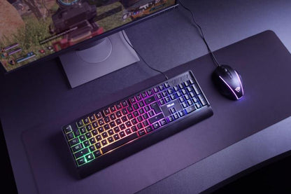 Trust Tastiera Basic Gaming Led Keyboard Retroilluminata Multicolore Pc Da Gioco