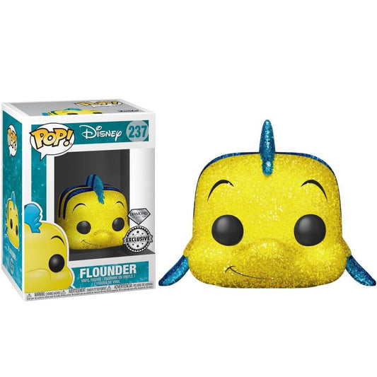 Funko Pop ! Disney (237) Flounder Exclusive Diamond Figure Vinyl 9Cm Statuetta