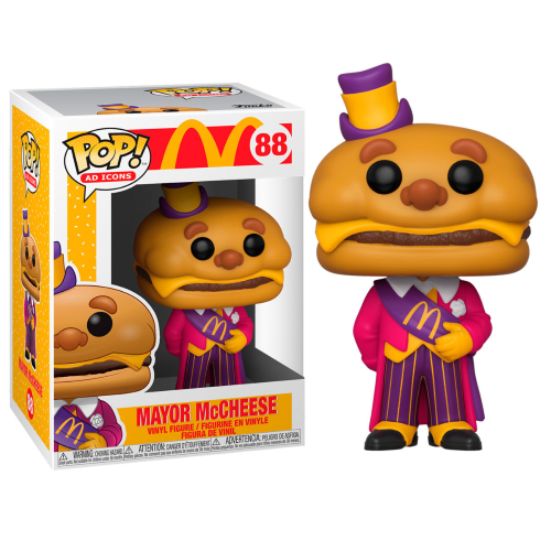 Funko Pop ! Ad Icons Mcdonald'S - (88) Mayor Mccheese Pop Vinyl Figure 9Cm Eat
