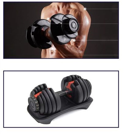 Set Manubrio A Selettore Regolabile Pesi Dumbbells Fitness Peso Variabile 0-24Kg