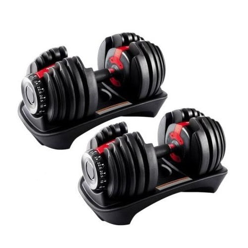 Hb Coppia Manubri A Selettore Regolabile Dumbbells Fitness Peso Variabile 0-24Kg