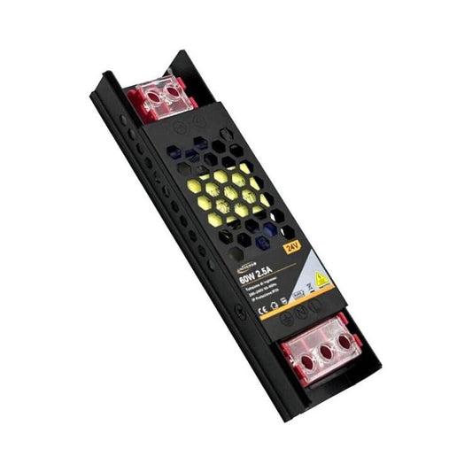 ALIMENTATORE SLIM STABILIZZATO 24V 60W SWITCH TRASFORMATORE 2.5MHA TELECAMERE