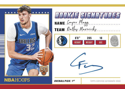 Topps NBA Hoops 2025 / 2026 Hanger Box Carte Basket Card Collezionabili Ufficiali
