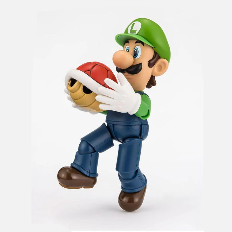 Bandai S.H. Figuarts - Super Mario - Luigi Action Figure da Collezione - 13 cm